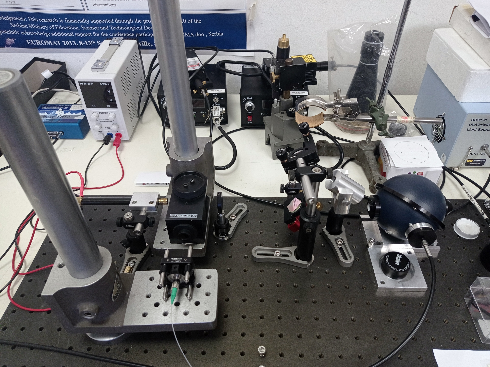 Опрема за оптичку карактеризацију материјала у лабораторији ИТН САНУ
